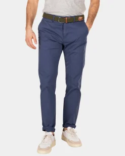 Baumwoll-Chino mit Stretch - Dusk Navy