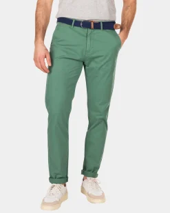 Baumwoll-Chino mit Stretch - aMazoN greeN