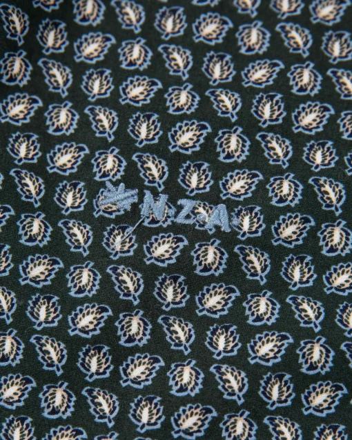 Baumwoll-Elasthan-Shirt mit langen Ärmeln - Crushing Green
