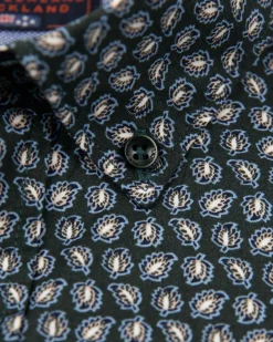 Baumwoll-Elasthan-Shirt mit langen Ärmeln - Crushing Green