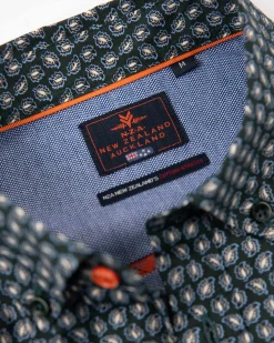 Baumwoll-Elasthan-Shirt mit langen Ärmeln - Crushing Green