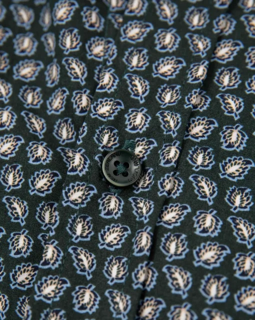 Baumwoll-Elasthan-Shirt mit langen Ärmeln - Crushing Green