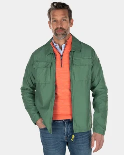 Baumwoll-Overshirt mit Reißverschluss - Active Army