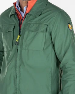 Baumwoll-Overshirt mit Reißverschluss - Active Army