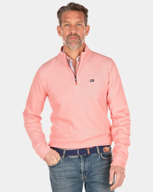 Baumwollpullover mit Reißverschluss - Red Cider