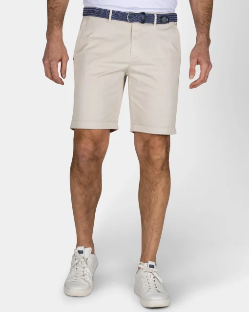 Beige Baumwoll-Chino-Shorts