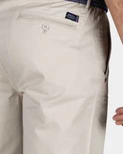 Beige Baumwoll-Chino-Shorts
