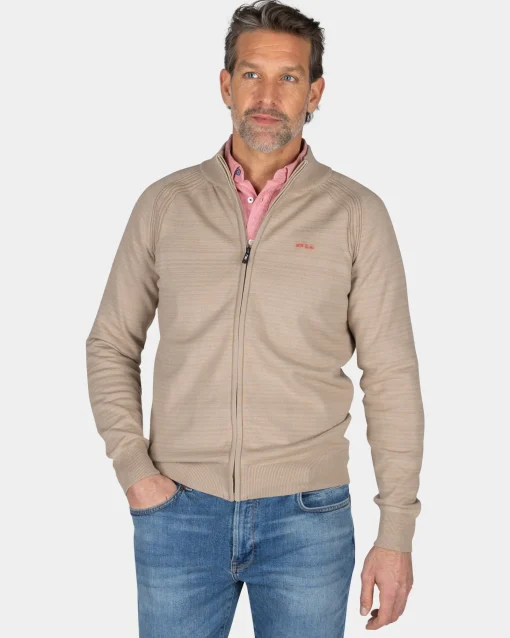 Beiger Baumwollcardigan