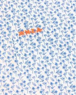 Blau bedrucktes Baumwollhemd - Rhythm Blue