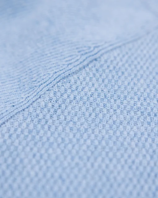 Blauer einfarbiger Pullover mit Rundhalsausschnitt