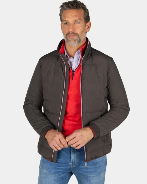 Braune Polyester-Bomberjacke - Mud
