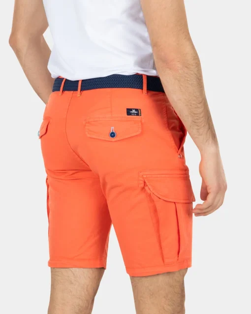 Cargoshorts aus Baumwollstretch - Burned Orange