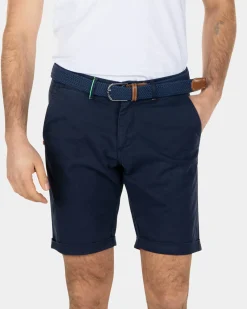 Chino-Shorts aus Baumwoll-Stretch - Key Navy