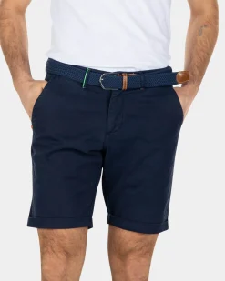 Chino-Shorts aus Baumwoll-Stretch - Key Navy