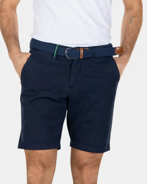 Chino-Shorts aus Baumwoll-Stretch - Key Navy