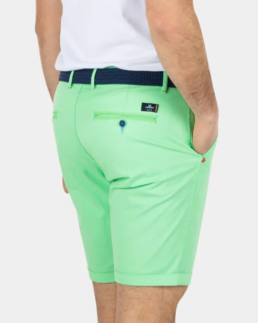 Chino-Shorts aus Baumwoll-Stretch - Sea Green