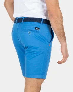 Chino-Shorts aus Baumwoll-Stretch Blau