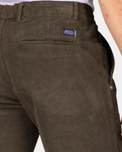 Corduroy Dunkelgrüne Chino - Gravel Green