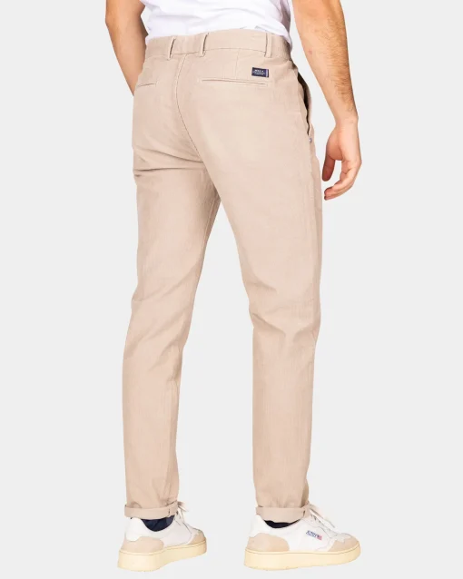 Corduroy Ecru Chino - Chestnut