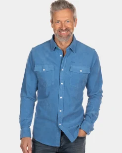 Corduroy overshirt Opuiaki - Cook's Blue
