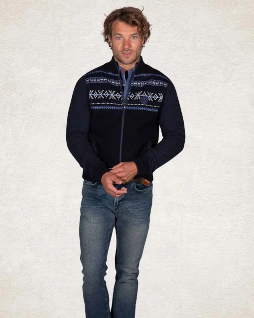 Dunkelblaue Strickjacke - Pitch navy
