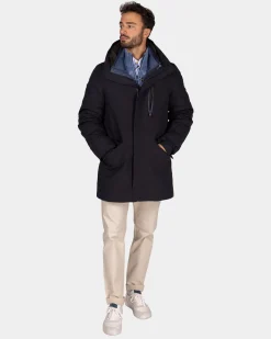 Dunkelblauer wattierter Parka - Winter Navy