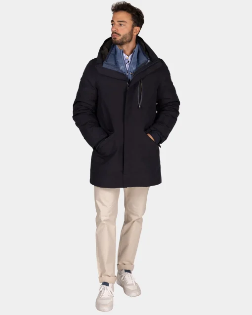 Dunkelblauer wattierter Parka - Winter Navy