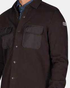 Dunkelbraunes Fleece-Overshirt - Dark Mocca