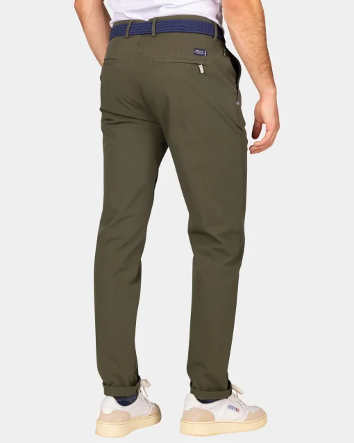 Dunkelgrüne Chino mit Stretch - Quartz Green
