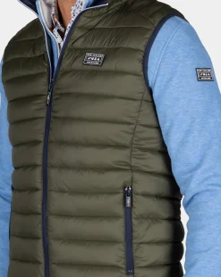 Dunkelgrüner wattierter Bodywarmer - Quartz Green