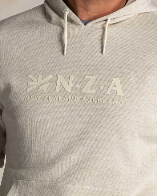 Ecru hoodie aus Baumwolle
