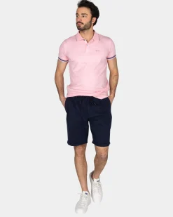 Einfarbige Pastellrosa Polo