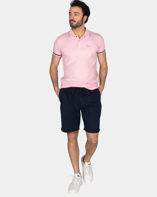 Einfarbige Pastellrosa Polo