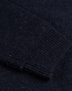 Einfarbiger Pullover mit Knöpfen Brownlee - Ink Navy