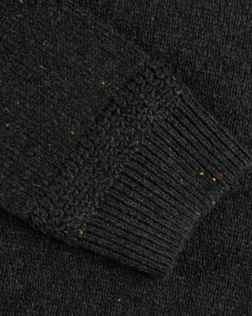 Einfarbiger Pullover mit Knöpfen Brownlee - Eucalyptus Green