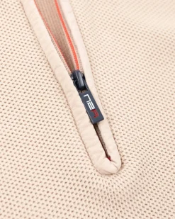 Einfarbiger Pullover mit Reißverschluss - Shimmering Sand