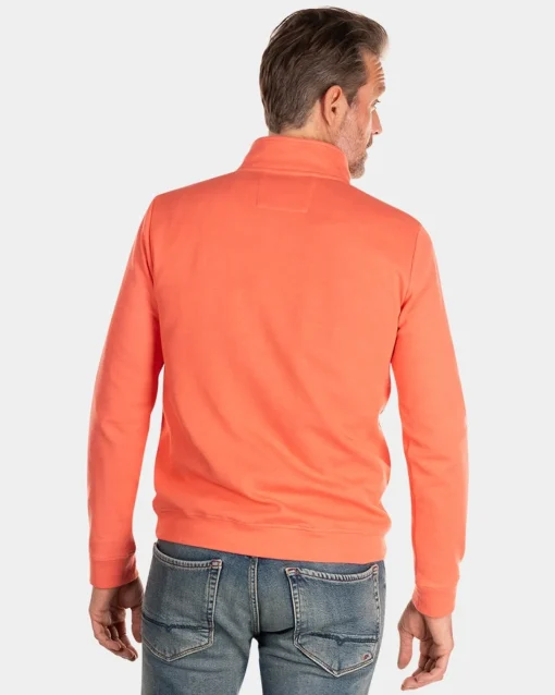 Fleecepullover mit Reißverschluss - Golden Orange