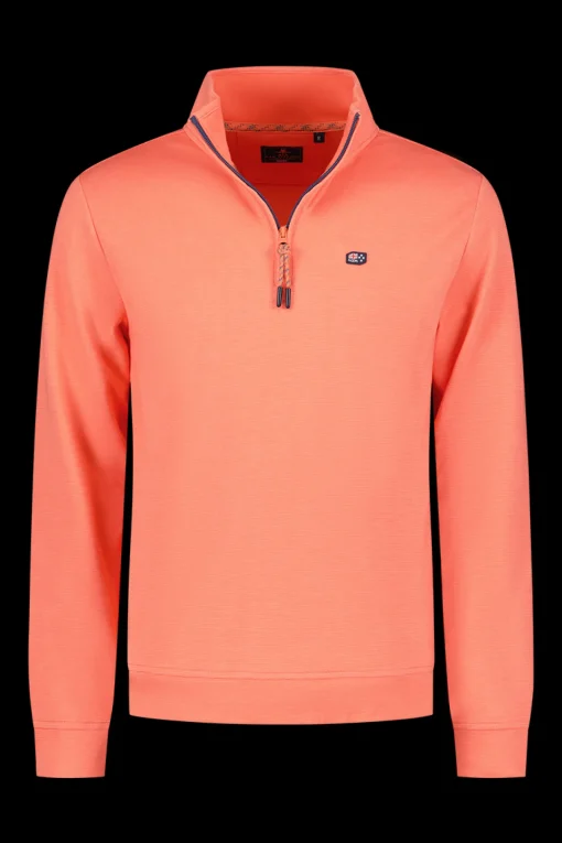 Fleecepullover mit Reißverschluss - Golden Orange