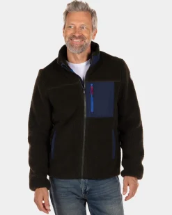 Frottee-Sweat-Cardigan Transit - Dark Army