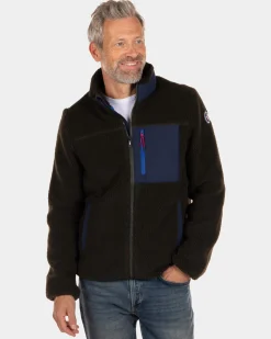 Frottee-Sweat-Cardigan Transit - Dark Army