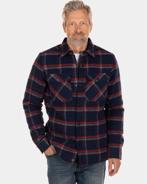 Gestepptes Flanellhemd - Ink Navy