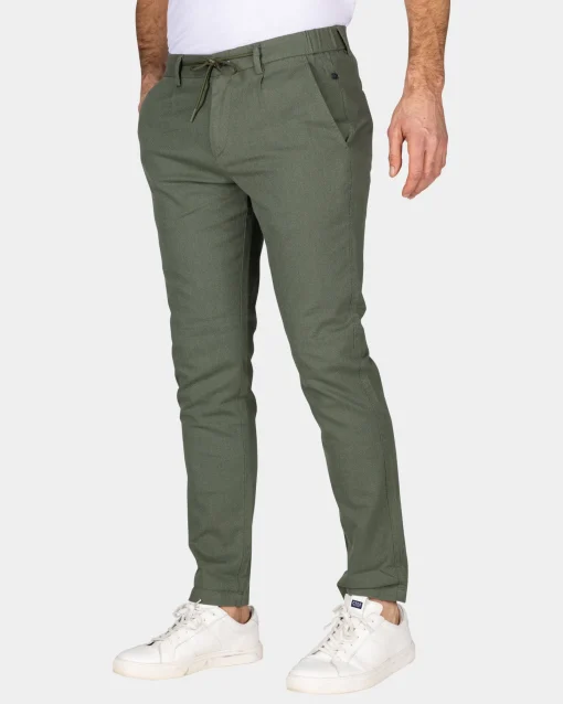 Grüne Baumwoll-Stretch-Chino