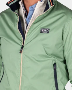 Grüne Twill-Bomberjacke
