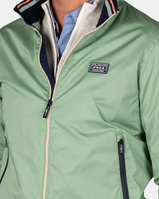 Grüne Twill-Bomberjacke