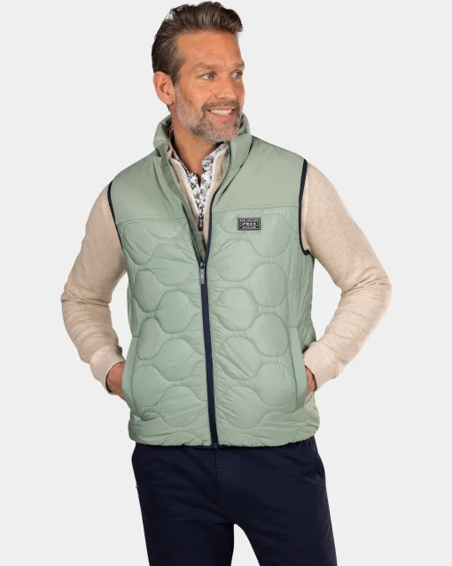 Grüner wattierter Weste - Sage