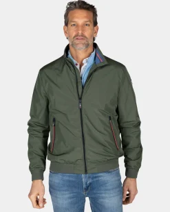 Grünes Nylon-Bomberjacke