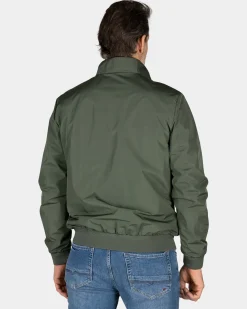 Grünes Nylon-Bomberjacke