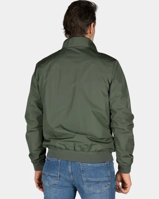 Grünes Nylon-Bomberjacke