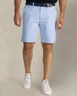 Hellblaue Baumwollshorts mit Stretch