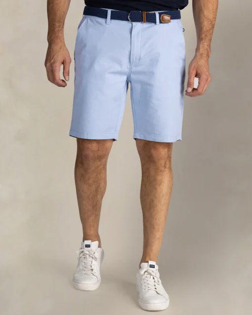 Hellblaue Baumwollshorts mit Stretch